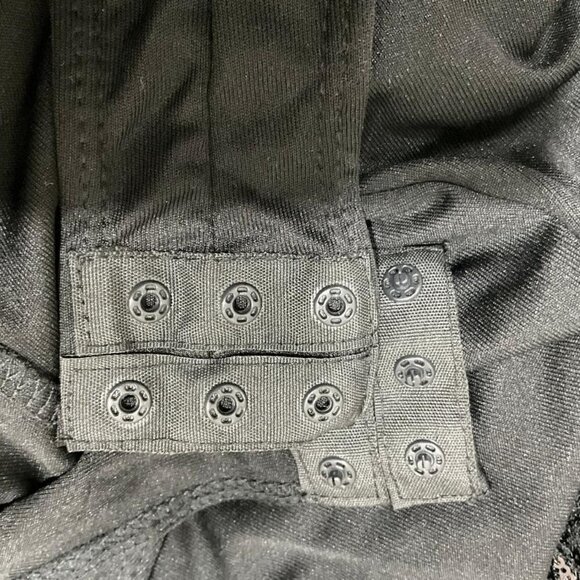 LUXXEL Black Sequin gown, high-slit & sexy deep v-neck front & back NWOT  sz S - Picture 11 of 11